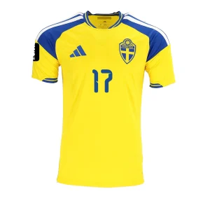GYÖKERES NO.17 Maglietta Calcio Suecia Prima 2026 – Versione Giocatore_1